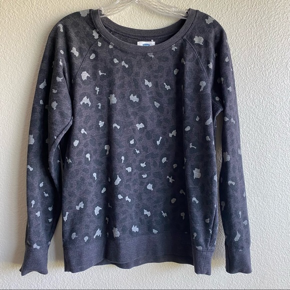 old navy leopard sweatshirt